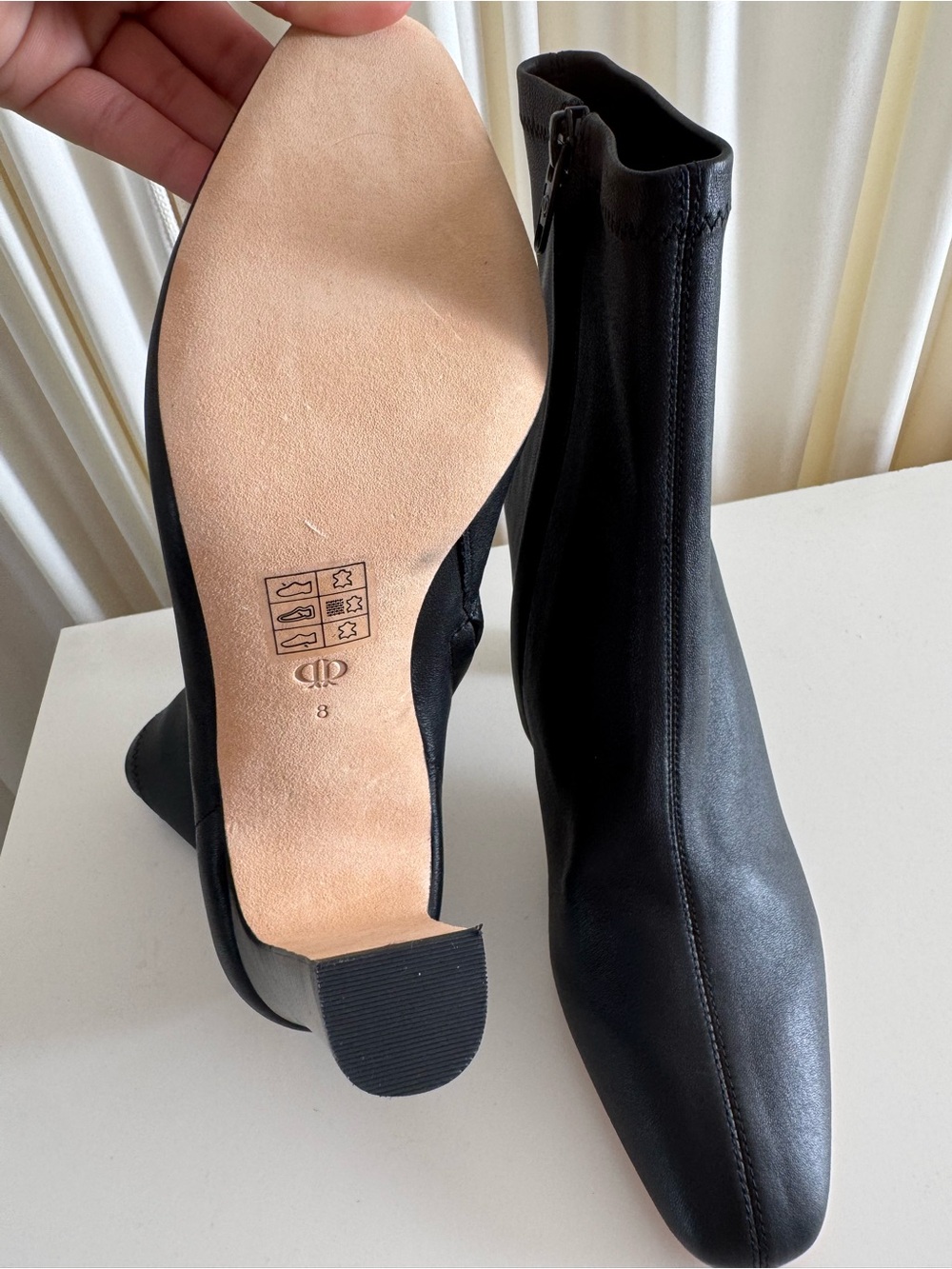 Paige Pax Block Heel Bootie Black Ankle Boot Size 8 NEW Fall Winter - Picture 5 of 9
